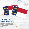thumbnail image 3 of (2 Pack) North Carolina State Flag Stickers - NC State Flag Sticker - Choose from 50 States - 5 Inches On Longest Side - Premium Vinyl - for Cars, Skateboards, Laptops - Made in USA - BMCS1319, 3 of 7