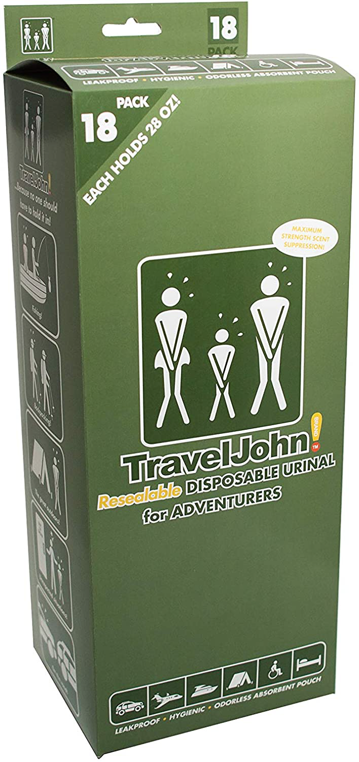 TravelJohn Adventurer Disposable Urinal (TJ1C) 18 Pack