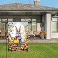 thumbnail image 3 of Amhnf Easter Bunny With Colorful Eggs In Basket Garden Flag For Home Outdoor Garden Yard Decor 12x18 inch, 3 of 5