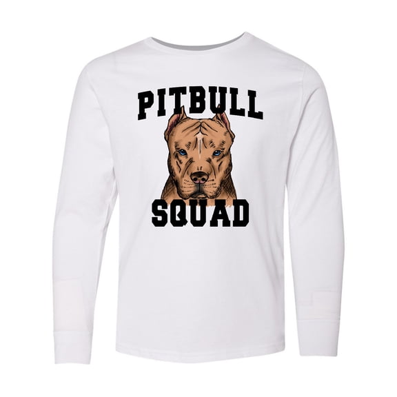 Inktastic Dog Pitbull Squad Long Sleeve Youth T-Shirt