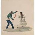 thumbnail image 2 of Francisco Fierro 15x16 Black Ornate Wood Framed Double Matted Museum Art Print Titled - A Man and Woman Dancing the Zamacueca (ca. 1848), 2 of 5