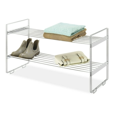 Whitmor 6175-861 12" X 30" X 16.6" Chrome Stackable Closet Shelf
