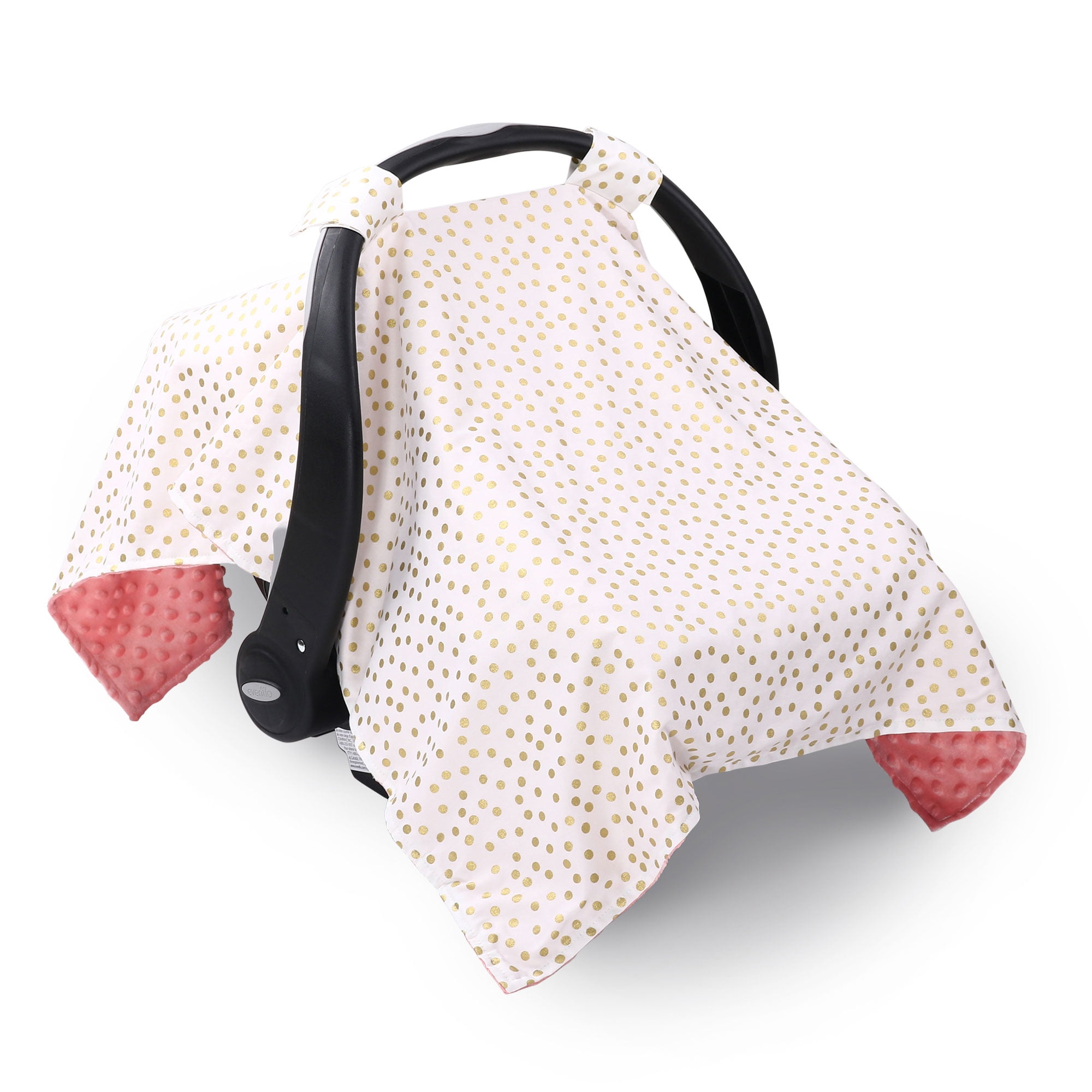 Metallic Gold Dot Car Seat and Baby Carrier Cushion by The Peanut Shell 