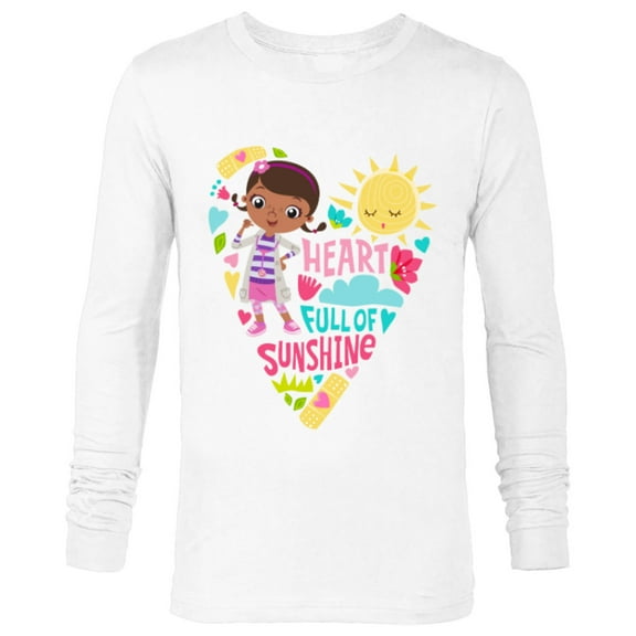 Disney Doc McStuffins Heart Full of Sunshine Girls’ - Long Sleeve T-Shirt for Men - Customized-White