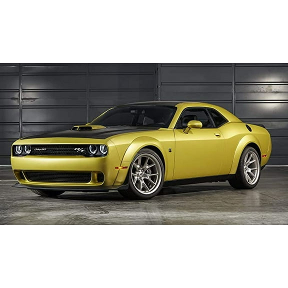 Iconic Arts Laminated 42x24 Poster: 2020 Dodge Challenger rt scat Pack Shaker widebody 50th Anniversary Edition HD