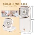 thumbnail image 4 of Ventilador portátil de mano, banco de energía recargable, 3 velocidades (blanco), 4 of 4
