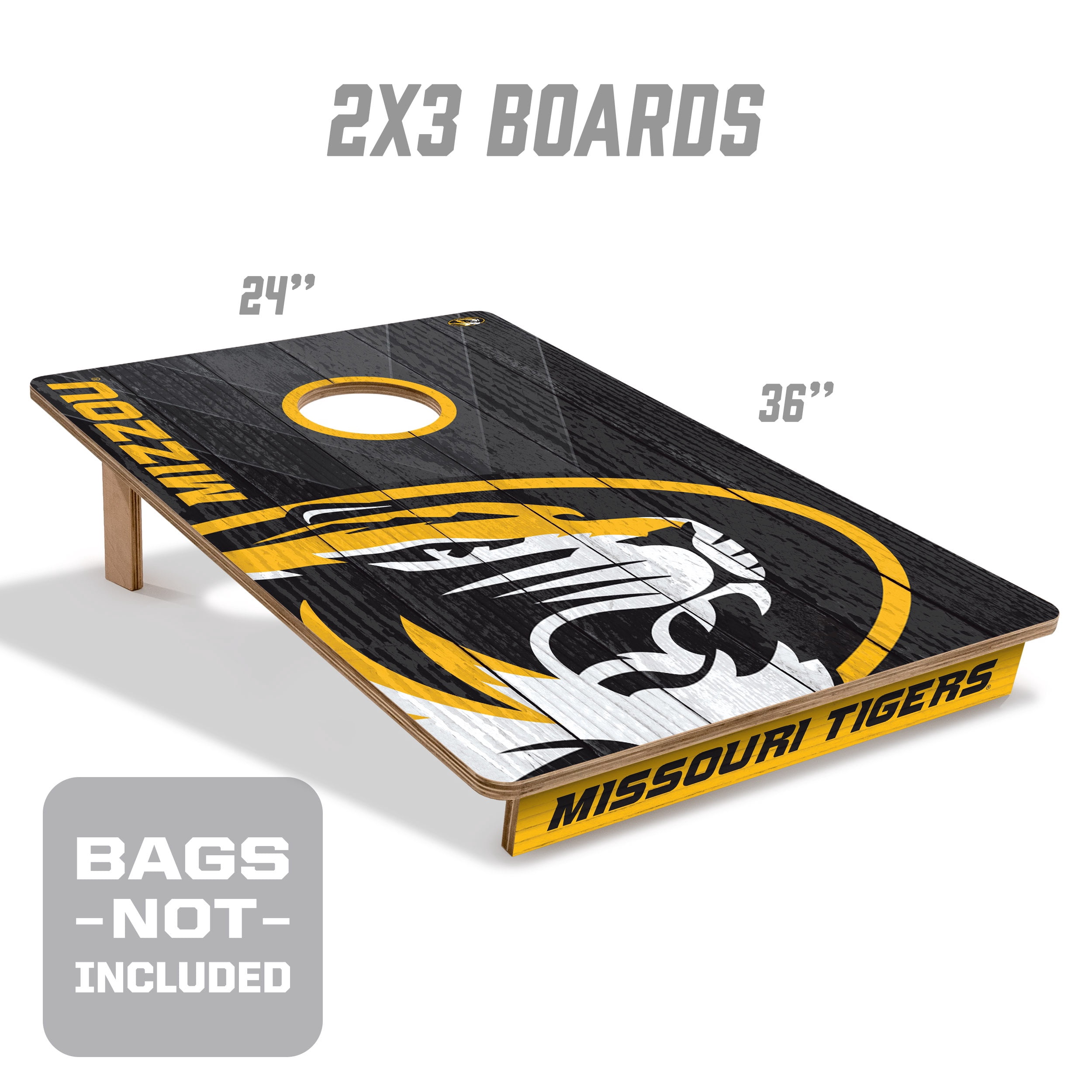 YouTheFan NCAA Missouri Tigers 2' x 3' Cornhole Game No Bags