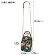 thumbnail image 2 of FORMRS Crossbody Bag for Women Quilted Travel Shoulder Cell Phone Purse with Chain Strap Handbag, Flamingo Leaves Pattern, 2 of 7