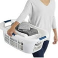 thumbnail image 7 of Rubbermaid Hip Hugger Laundry Basket FG299787WHT 3 Handle 1.5 Bushel 2 Pack, 7 of 7