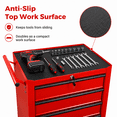 thumbnail image 4 of Rolling Tool Box on Wheels, Seizeen 5-Drawer Tool Chest & Storage Cabinet, Lockable Tool Organizer for Garage Warehouse, Red, 4 of 9