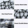 thumbnail image 2 of Yunbao Mens Cotton Pajama Sets Short Sleeve Sleepwear Button Down Loungewear Pjs with Pockets, 2 of 6