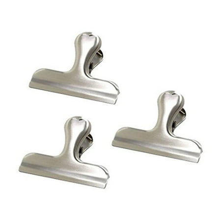 

Large Durable Metal Chip Bag Clips Stainless Steel Kitchen Set - Set of 3