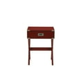 thumbnail image 2 of Tcbosik Rustic Nightstand Wood End Table Side Table with 1 Storage Drawers, Red, 2 of 5