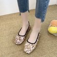 thumbnail image 2 of hopeusnice Women's Sequined Flat Ballerina Shoes Slip On Comfortable Low Heel Flats Party Wedding Bridal Shoes Pink 36, 2 of 5
