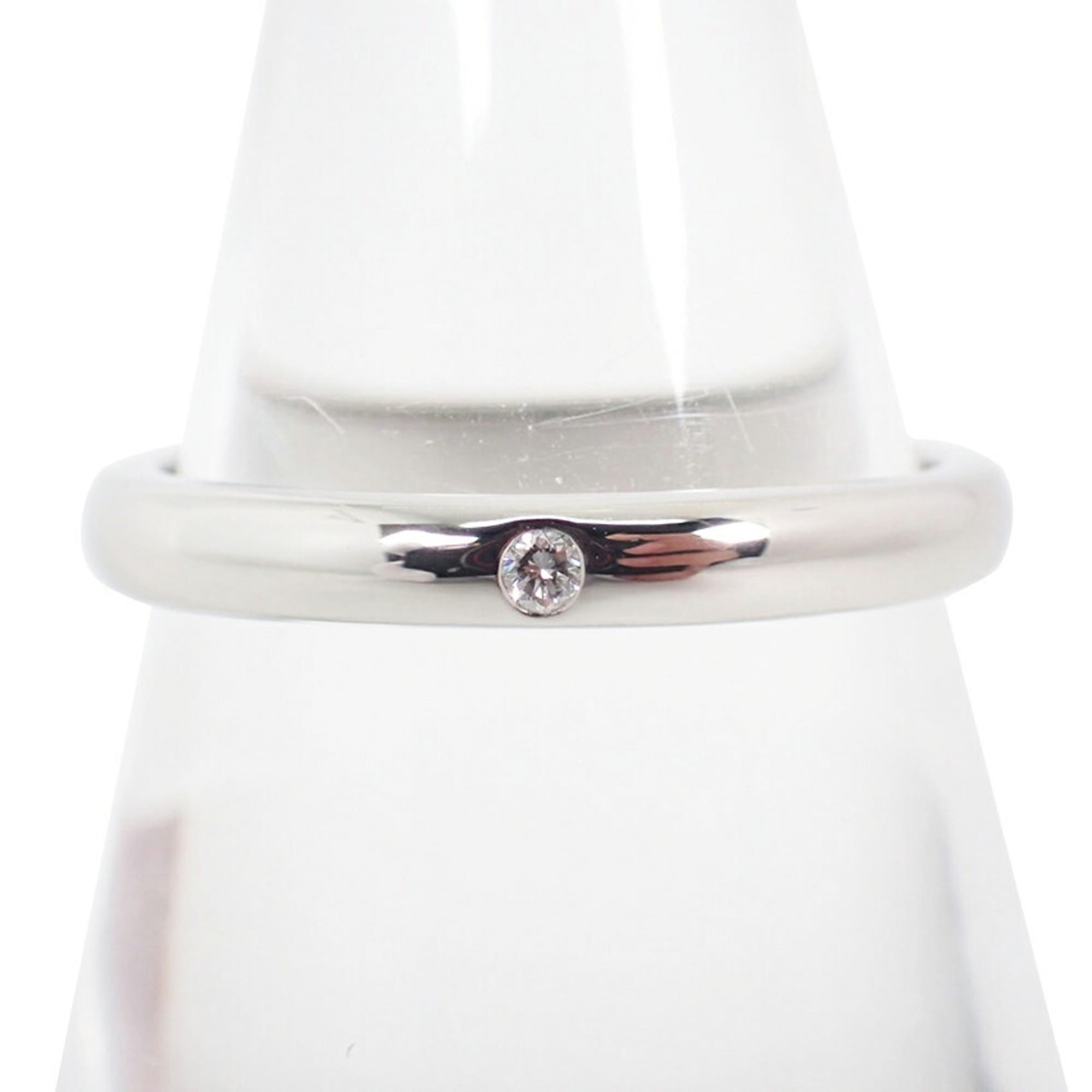 TIFFANY & CO. Pre-Owned TIFFANY PT950 stacking band diamond ring, size 15 (Good)