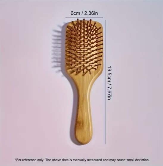 Bamboo Hair Brush - Scalp Massage Detangler for Wet and Dry Hair - Eco-Friendly Paddle Comb for Men and Women