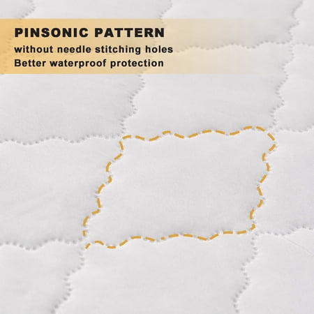 MAINSTAYS WATERPROOF MATTRESS PAD, KING 76 IN X 80 IN