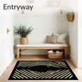 thumbnail image 3 of ODIKA 5'x7' Machine Washable Non-Slip Area Rug, Striking Zigzag Trendy Fashionable Bold Statement High Traffic Rug, Black, 597128, 3 of 7