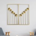 thumbnail image 1 of Accent Collection Ensemble d'Art Mural en Métal Pissenlits Dorés, 2 Pcs 30 Pouces Décoration Murale Florale, Salon, Bureau, Chambre, 1 of 6