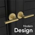thumbnail image 2 of Mega Handles Ralph Dummy Door Lever, 5" Stainless Steel, Round Rosette, 2-Pack, Reversible for Hallway, Closet, and Bathroom Doors Lever, 2 of 4