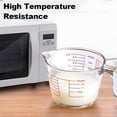 thumbnail image 6 of 3-Piece Heat-Resistant Glass Measuring Cup Set Made of thickened lead-free glass Includes 10.14 oz + 16.91 oz + 33.81 oz measuring cups with handles Features four-level precision graduations Ergonomi, 6 of 11