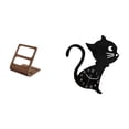 thumbnail image 1 of Organizador de escritorio para control remoto de TV con reloj de pared decorativo de acrílico con diseño moderno de dibujos animados de gato, ideal pa, 1 of 8