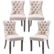 thumbnail image 1 of Dining Chairs Set of 4, Upholstered Dining Chair with Nailhead Trim and Solid Wood Legs My Lux Decor Round, 1 of 15