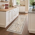 thumbnail image 3 of Roxstand 2'x5' Washable Runner Rug for Hallway Entrance Bedroom Entryway, Vintage Non Slip Stain Resistant Kitchen Rugs, Brown, 3 of 10