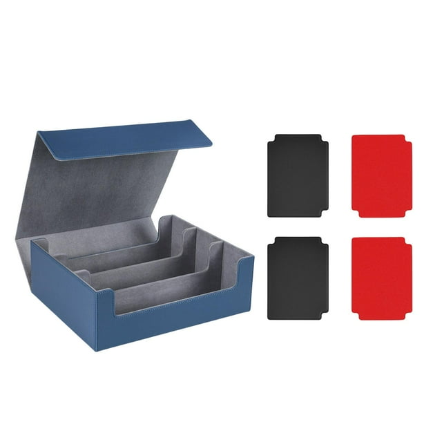 S SERENABLE Deck Card Case 1800Card Protection Holder 11.4x9.7x4.1Inches for Sport Cards Blue Gray Card Case