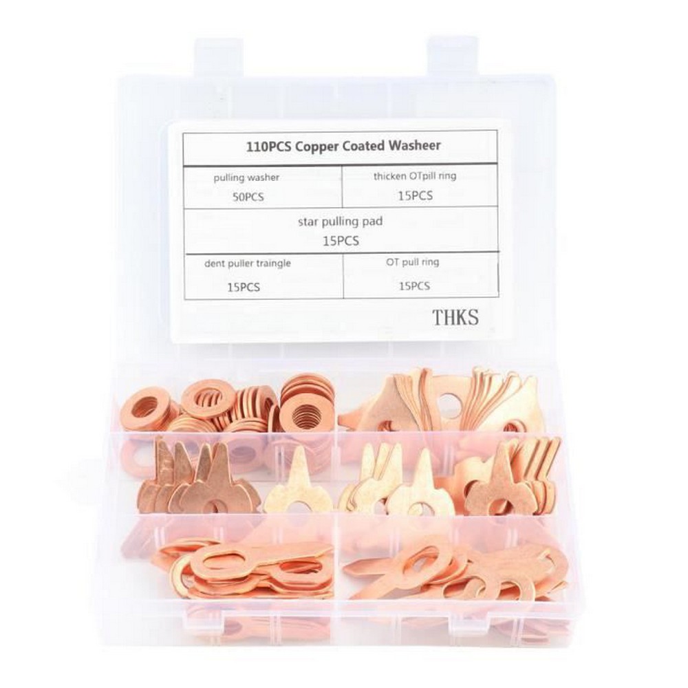 Dent Puller Washers Iron Copper Plating Dent Puller Washers Triangle Ot Around 110Pcs