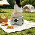 thumbnail image 4 of Rewenti Folding Step Stool Heavy Duty Plastic Foldable Step Stool with Handle for Kitchen Bathroom Home Use, 4 of 6