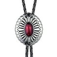 thumbnail image 2 of Corbata Bolo para Hombre jinwen Boda Collar PU Cuero Cuerda Western Cowboy rojo, 2 of 4