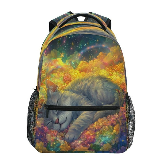 DIXRUYEE Backpack Schoolbag Cosmic Catnap Pattern 15L/18L 2-SIZE