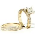 thumbnail image 2 of Pompeii Gold 2ct Princess Cut Diamond Engagement Ring Set (H/I,I1), 2 of 3