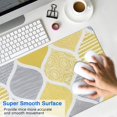 thumbnail image 4 of Long Mouse Pads for Desk,Yellow and Gray Geometric Quatrefoil Desk Mats on Top Of Desks, Desk Mouse Pad Extra Large with 3mm Non-Slip Base and Stitched Edge for Gaming,Work,Home 31.5"x11.8", 4 of 5