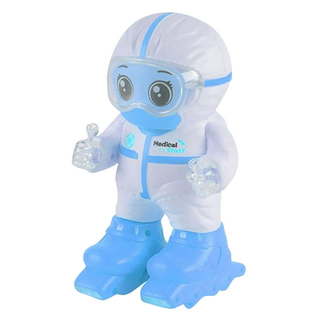 Partheme Novelty Toys 1 Counts Children's Roller Skating Robot Toy Dancing Robot With Light And Music A B