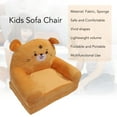 thumbnail image 4 of Kids Folding Sofa, Plush Fabric Sponge Cartoon Pattern Toddler Flip Open Couch with Comfortable Experience, Multifunctional Portable Comfy Flip Open Couch Sleeper for Rest Reading, 4 of 8