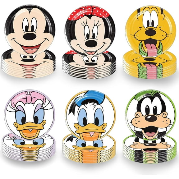 60pcs Mickey Birthday Party Plates Mouse Birthday Party Supplies Favors Mouse Birthday Birthday Baby Shower Decor