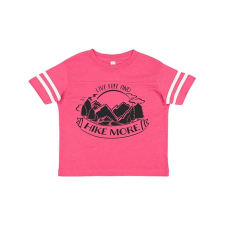 

Inktastic Live Free and Hike More Mountains Gift Toddler Boy or Toddler Girl T-Shirt