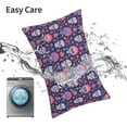 thumbnail image 5 of KLL leaf flower Skull colorful Pillow Covers Envelope Closure,Super Soft and Cozy Fuzzy Fleece Pillow Case Cover (No pillow core）, 5 of 5