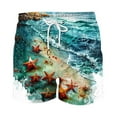 thumbnail image 5 of Qulqfy Swimming Trunks for Men 7 Inch Inseam Big & Tall Hawaiian Print Quick Dry Board Shorts Drawstring Surf with Pockets Stretch Beach Shorts Mens Swimsuit L, 5 of 6