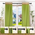 thumbnail image 2 of Heavy Duty Adjustable Curtain Rods for Windows, 1-Inch Diameter Matte Black Curtain Rod, 32-96 Inches, 2 of 8
