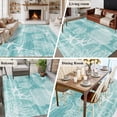 thumbnail image 5 of Turquoise Coastal Area Rugs 5'x8', Small Throw Rugs for Classroom Bedroom, Nautical Coral Starfish Shell Turtle Summer Indoor Outdoor Rug Non-Slip Low Pile Carpet Runner Reversible Floor Mats, 5 of 8