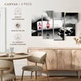 thumbnail image 5 of Elephant Stock Poker Aces Wall Art - Horizontal Multi Panel Canvas - Living Room Wall Decor - Hobbies And Lifestyle Multi Panel - White And Black Decor - 52" x 32", 5 of 8