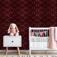 thumbnail image 3 of Peel and Stick Wallpaper Elegant Red Black Damask Vintage Design Wall Mural 23.6in x 9.8ft Self Adhesive Removable Wall Paper Renter Friendly Wallpaper for Nursery Bedroom Cabinets, 3 of 8