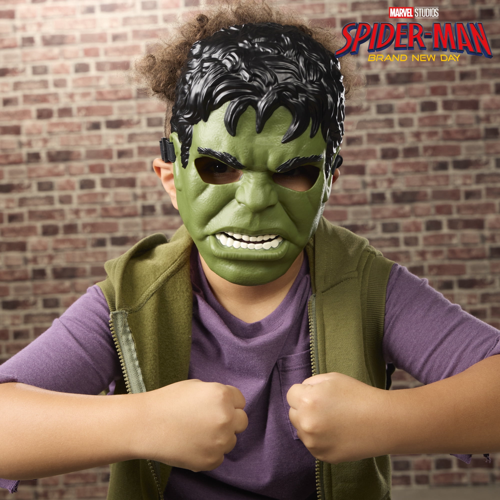 Hulk Marvel Spider-Man Black and Green Full-Face Mask for Children