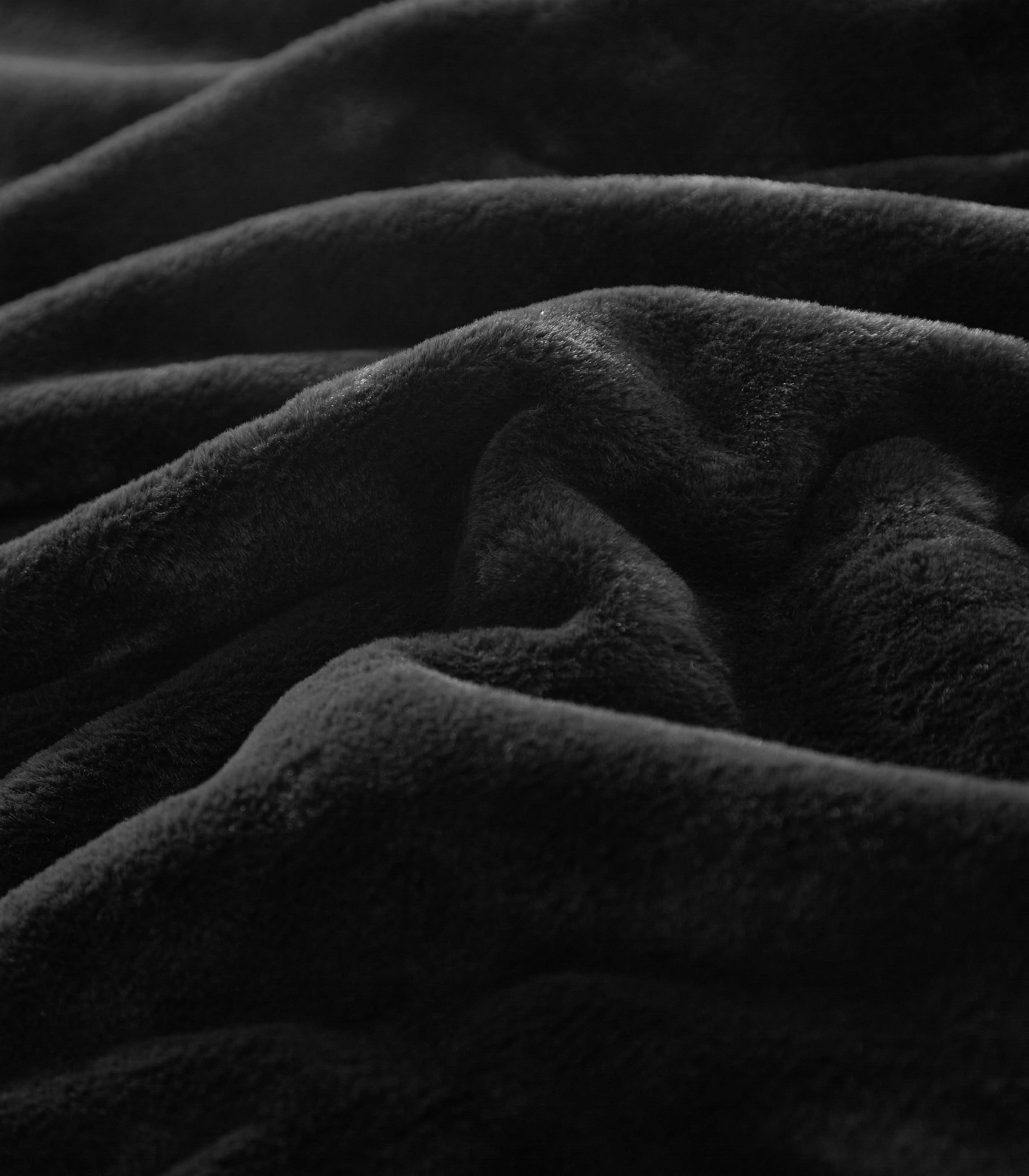 Cozy Haven Faux Fur Throw Blanket for Adults, Black, 50" x 72"
