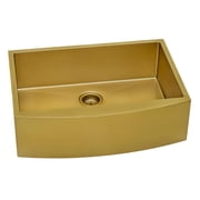 Ruvati Rvh9880 Terraza 36 Farmhouse Apron-Front Single Basin Stainless Steel Kitchen Sink