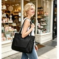 thumbnail image 5 of WANDF Yoga Mat Tote Bag Gym Bags 5S Quick Access Storage, Shoulder Bag with Waterproof Wet Pocket For Women Men, Yoga Mat Bag Carrier for Pilates Travel Office Beach Workout(Black Bag), 5 of 11