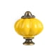thumbnail image 1 of Injueey Manijas de cerámica para gabinetes de cocina de calabaza vintage para una apariencia elegante y fácil de mantener. Almacenamiento y organización del hogar amarillo dorado, 1 of 6